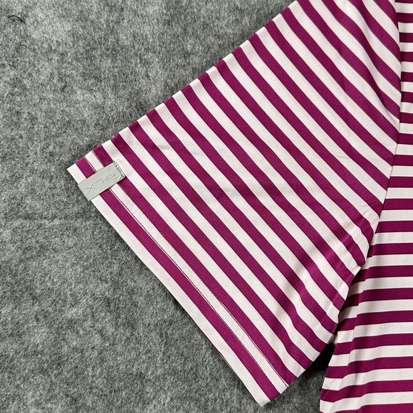 RLX Ralph Lauren Performance Golf Wicking Stretch Vivid Pink Stripe Polo M New - Picture 5 of 8
